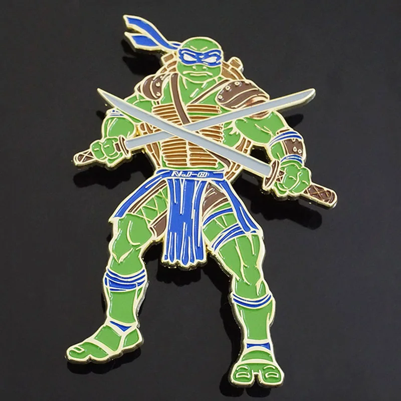 
Custom Cartoon Ninja Turtle Shape Badge Soft Enamel Pin Personality Metal Funny Lapel Badge Pin 