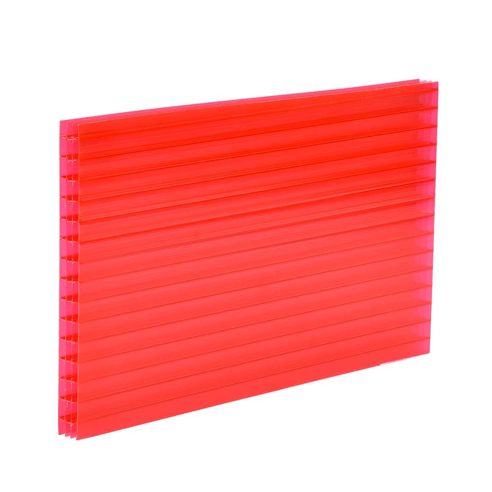 High impact resistance 8/10/12mm uv coating plastic polycarbonate pc multiwall hollow roofing sheet for greenhouse