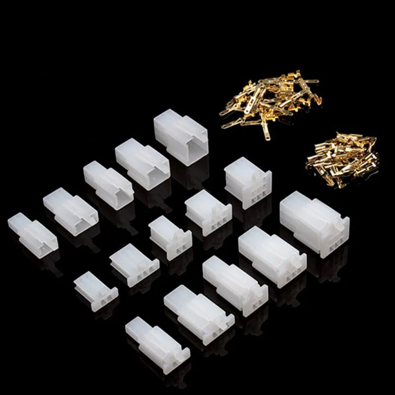 Motorcycle Car Electrical Connectors Terminal 2-8mm 2-3-4-6-9 Pin Wire 50 Set
