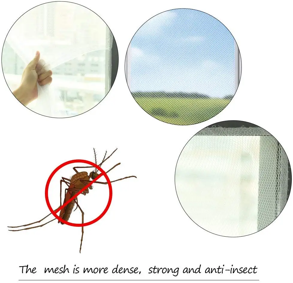 Hot Sale Self-Adhesive Hoop Tape Screen Fly Bug Mosquito Protector Net Mesh Screen Window Curtain Mesh