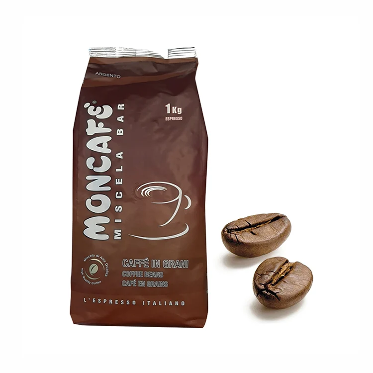 Wholesale Premium Quality Private Label Made In Italy 1 Kg Blend Roasted Coffee Espresso Beans Price