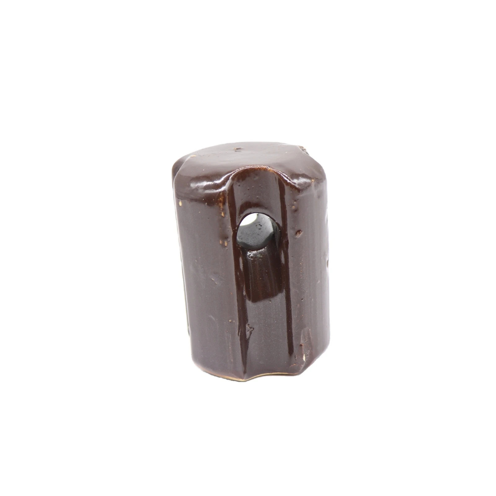 Brown color 11kV/33kV ANSI Porcelain Guy Strain Insulator / Stay Insulators / Ceramic Insulator Stay for Pole Accessories