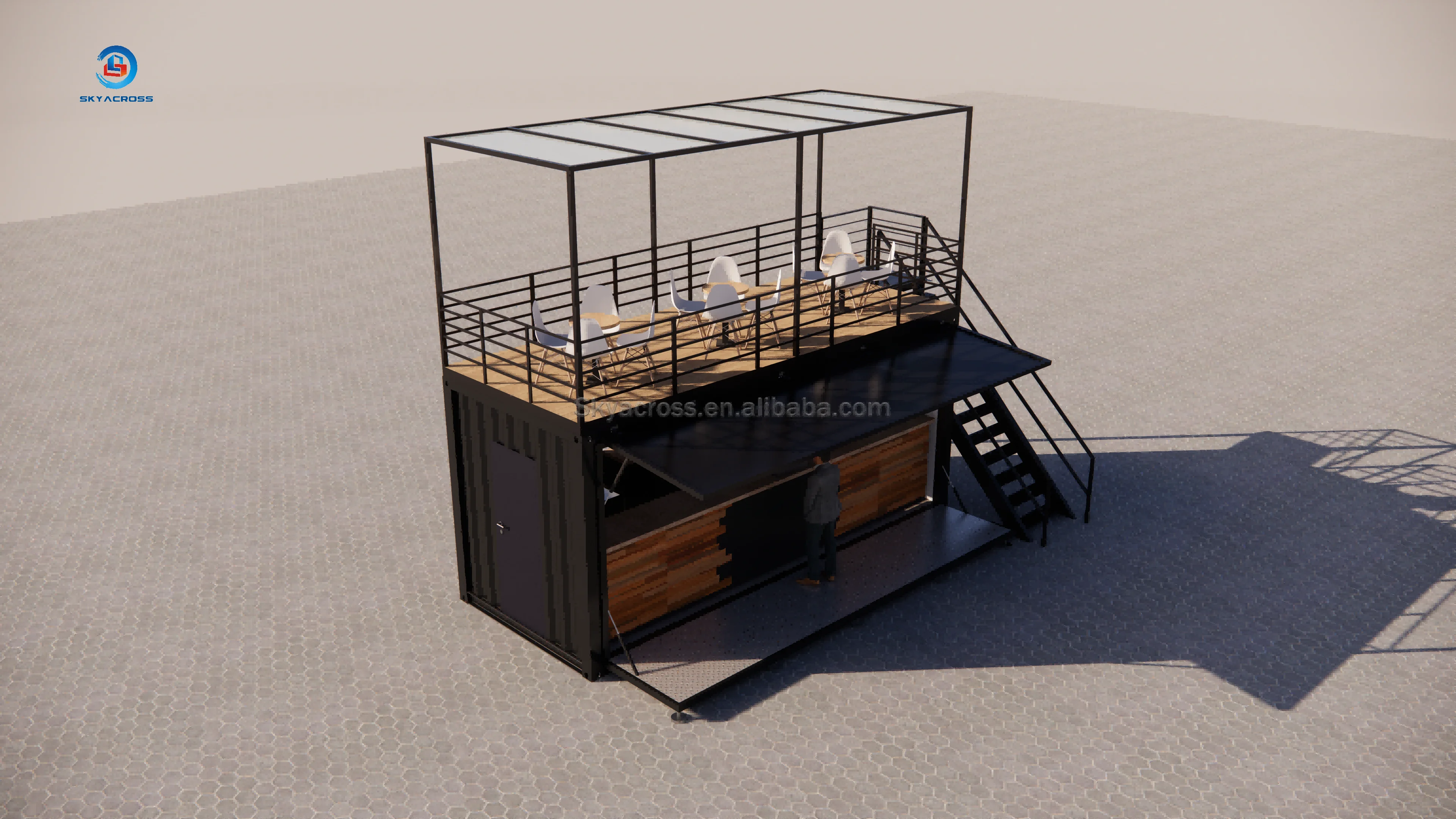 Luxury Shipping Container House Mobile Restaurant/prefab Container Food Bar Coffee/kiosk Shop