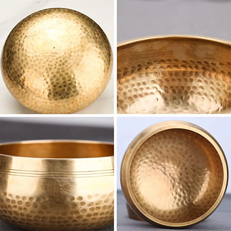 7 size wholesale  Handmade Meditation nepal set singing bowl Yoga Bowl tibetan singing bowl with handle Mallet & Cushion