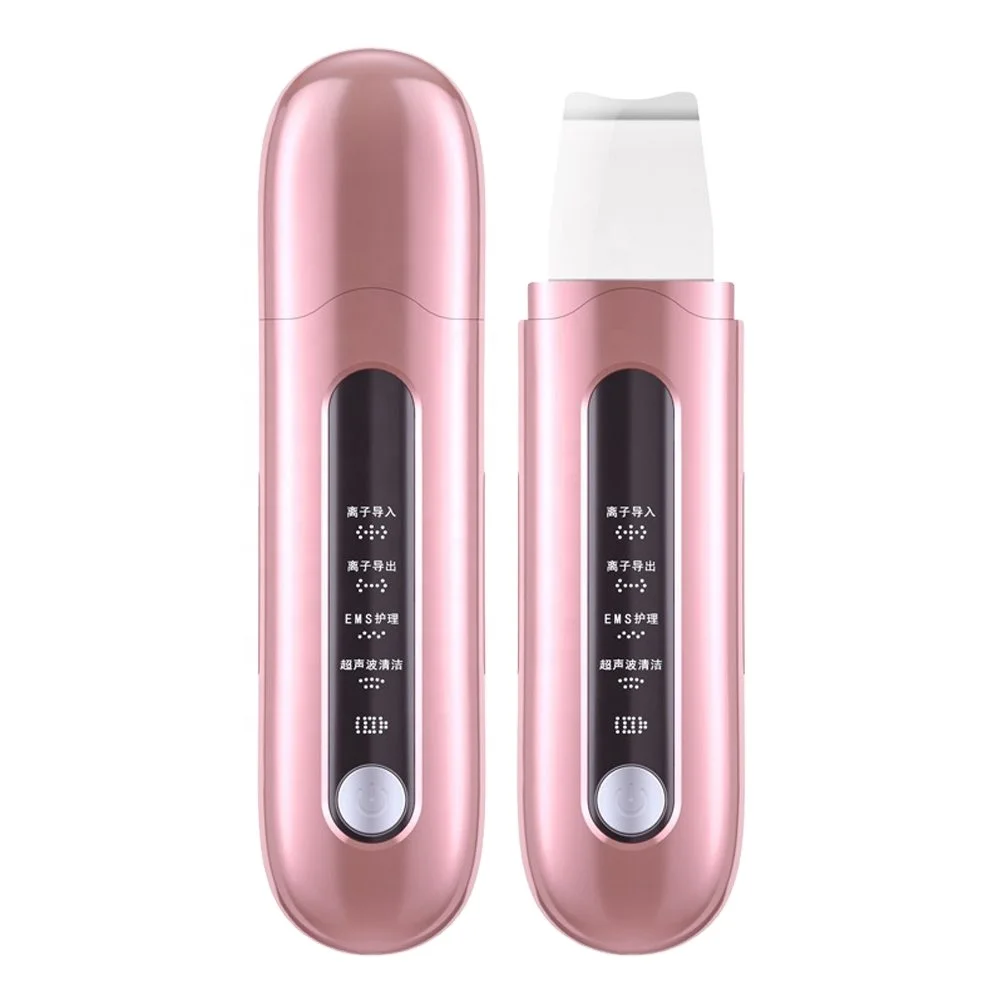 2021 Trending New Product 4 Modes USB charging Digital Portable Ultrasonic Face Skin Scrubber Spatula