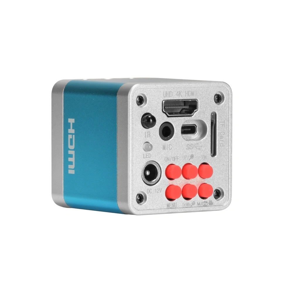 Ультра HD 4K 1080P USB HDMI цифровой микроскоп камера + 0 7-5X увеличение объектив 144LED кольцевая лампа