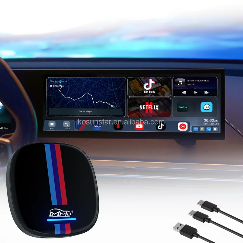 MMB Multimedia Carplay Android 13 Auto ai box Dongle car play android box cars carplay for BMW