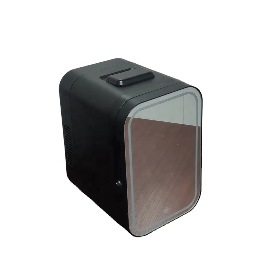 8L Black Cover makeup mirror plus LED light Skin Care mini fridge