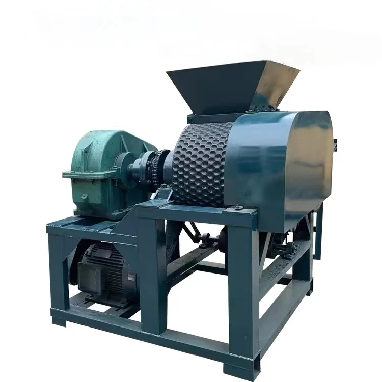 Mini charcoal briquettes machine double roller charcoal ball press machine