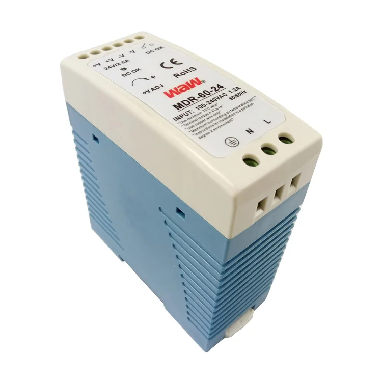 WODE Industrial 24 Volt 2.5A 60W Waterproof Switching Power Supply