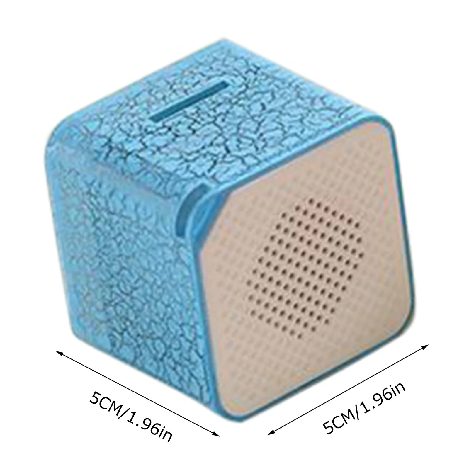 Cheapest OEM rechargeable battery car audio Crack Square Burst Pattern Portable mini Mp3 USB Player with Speaker Support card