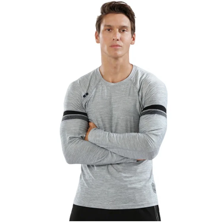 
Мужская компрессионная футболка с длинным рукавом, для активного отдыха 