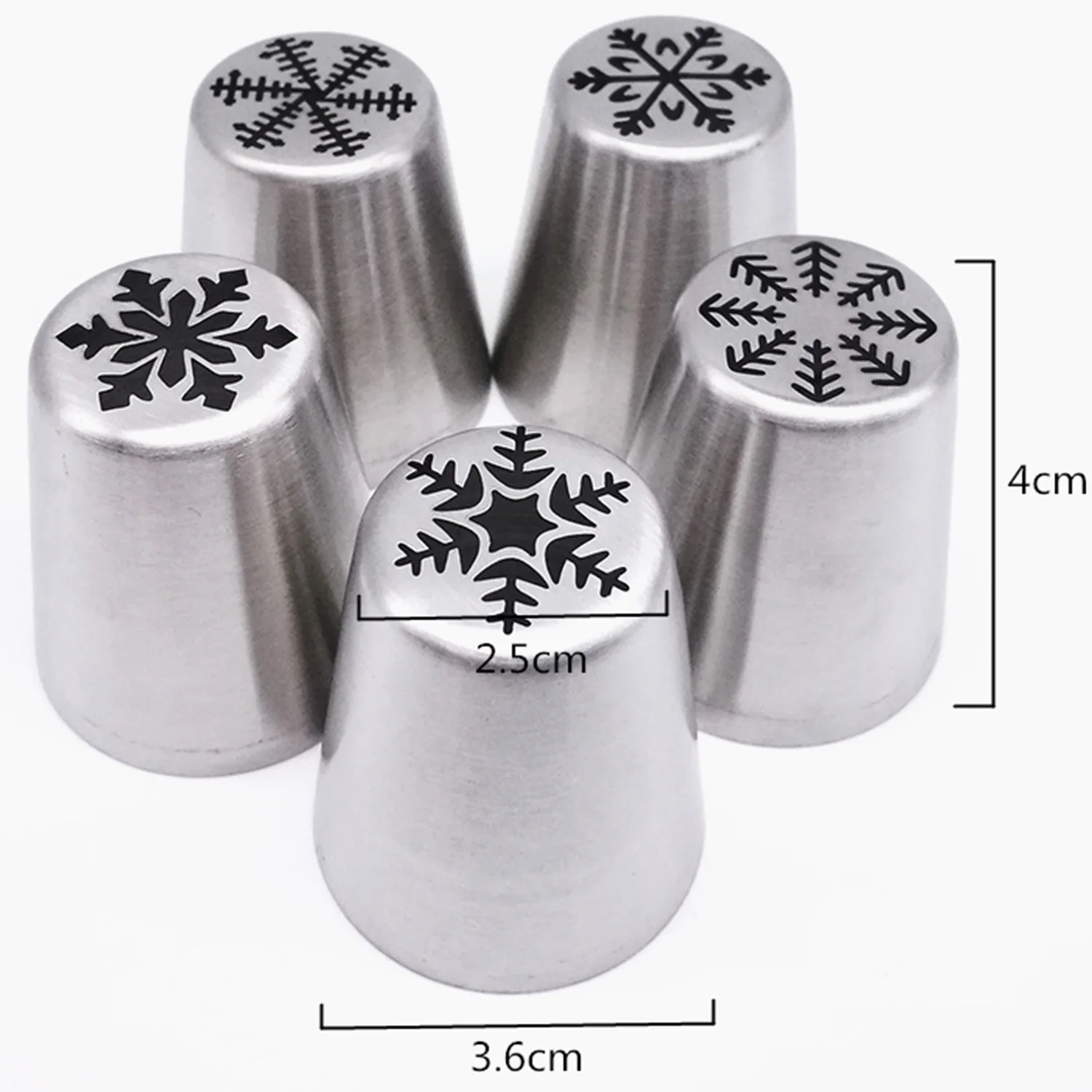 Wholesale Cake cookie Decorating Tools Stainless Steel Russian Icing Piping Nozzles Tips Set Christmas Nozzles Piping Tips