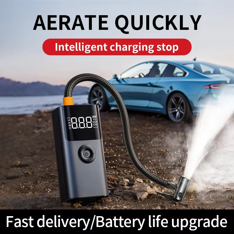 Emergency Automatic Jump Starter 12V  Portable Car Booster Start 25 times Power Bank Dead Battery Jumper with Air Compressor