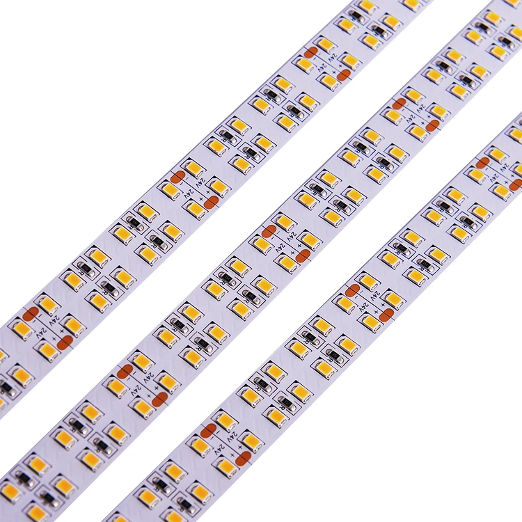 5 м Ra80 IP20 Высокий люмен 240 светодиод двухрядный DC24V теплый белый 2700k SMD2835 гибкий RGB 12 В/24 В Cob IP68 Автомобильный контроллер PCB