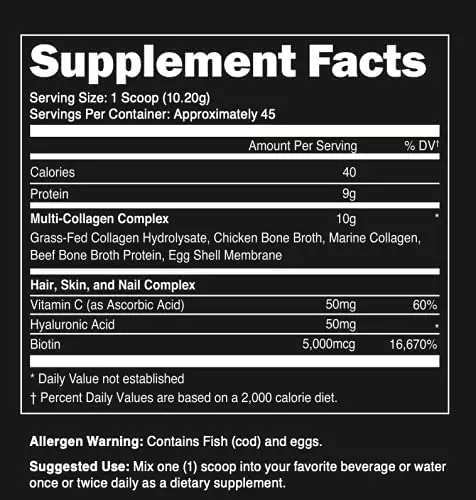 Wholesaler OEM best selling Sugar free Multi Collagen Peptides Protein Powder with Vitamin C powder for Hair Skin and Nails