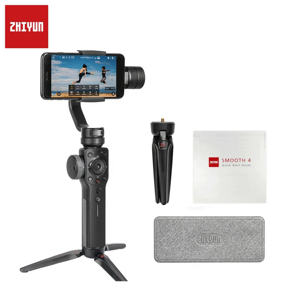  Zhiyun Smooth 4 3-осевой ручной шарнирный стабилизатор для камеры GoPro w/фокус Pull & Zoom смартфона на базе IOS и