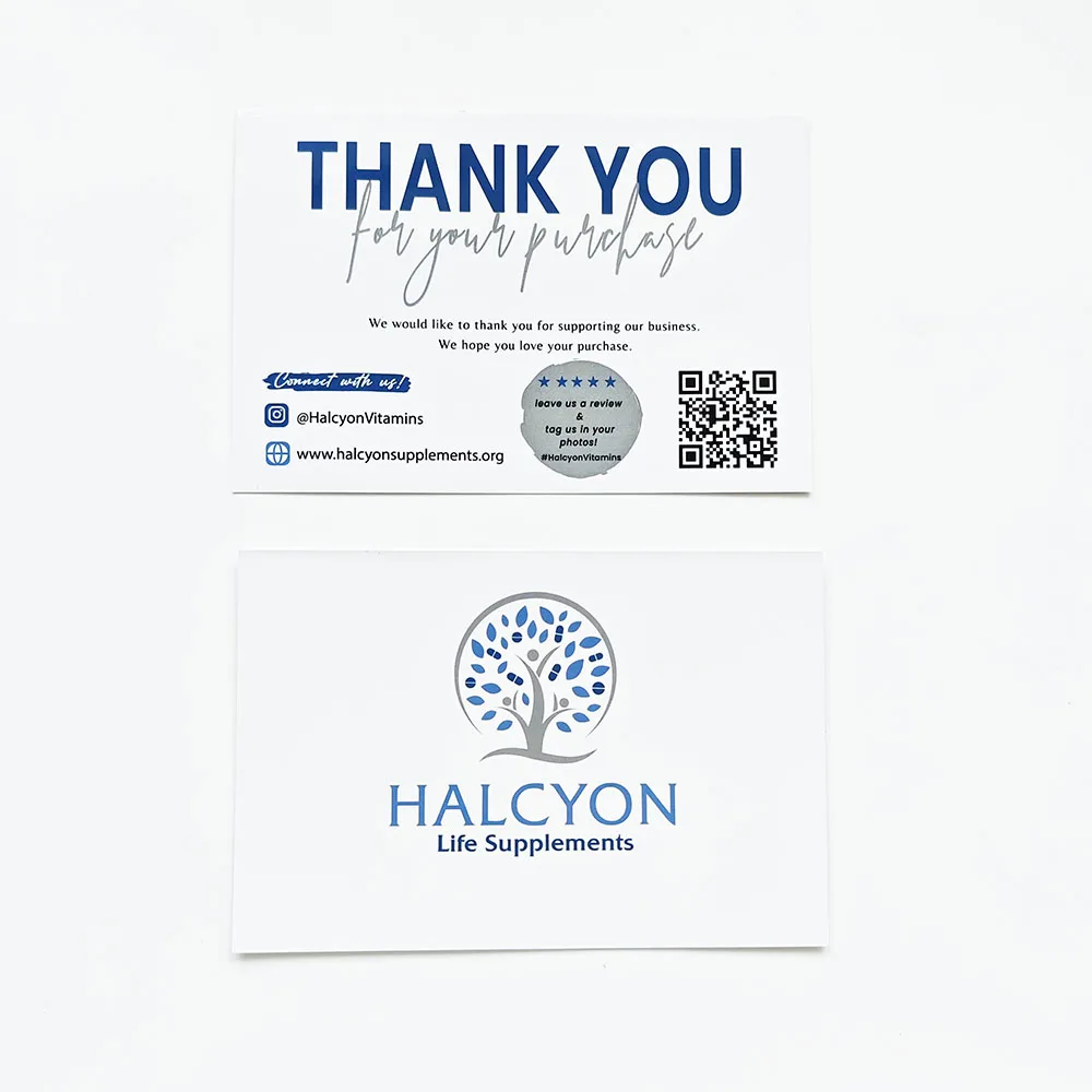 Wholesale High Quality Business Card Thank You Card Custom Printed with Your Logo with Your Design