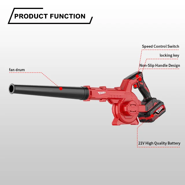 YQ-9-15 21V/6.0Ah Cordless Blower Cordless Tools Cordless Air Blower Brushless Motor Blower With Lithium Ion Batteries