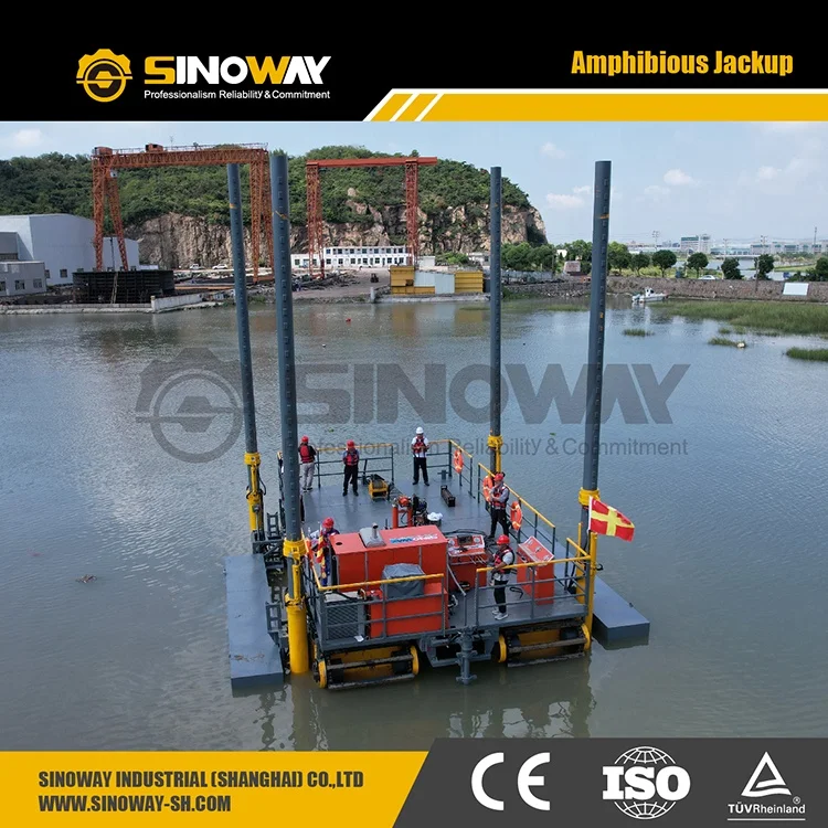 Modular Jack Up Barge Self elevating Pontoon Barge for sale