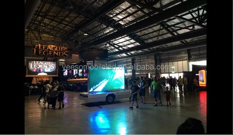 factory price outdoor  LED video display screen mobile trailer
