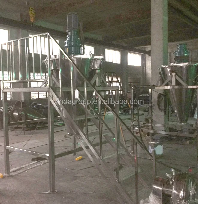 Fodder Feed Animal Chemical Food Double Auger Screw Mixer Mixing Machine with platform