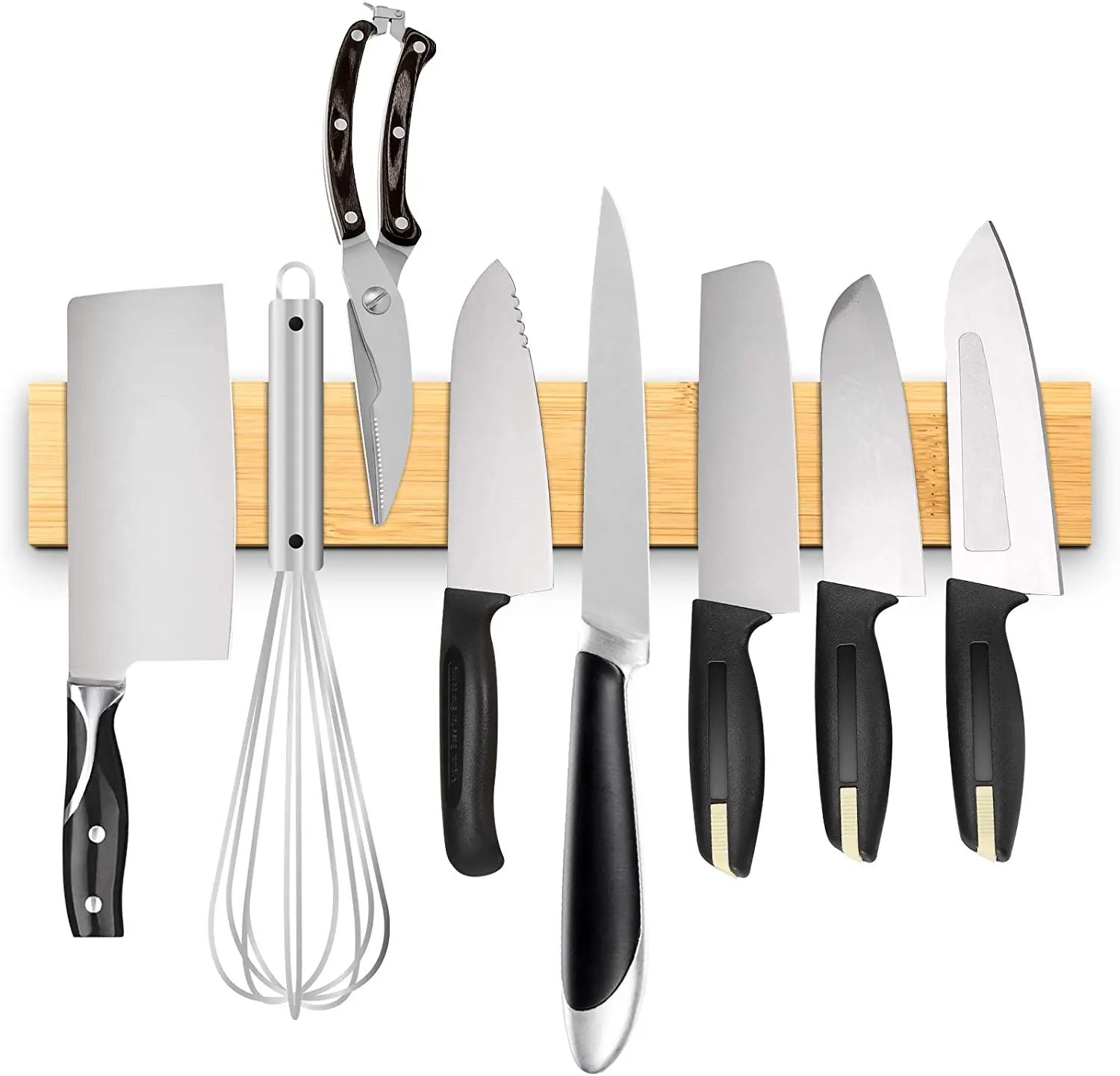 Good Quality Strong Magnet Force Knife Bar bamboo Magnetic Knife Block / Strip / Rack