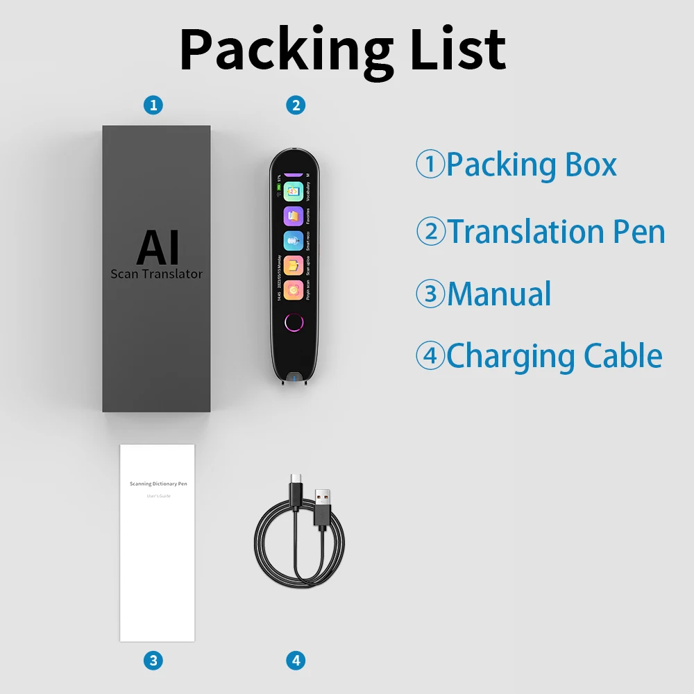 Customized Scan Translator Pen customized logo Voice Translation Device Multi-language Excerpt And Save Dictionary Scanner Pen