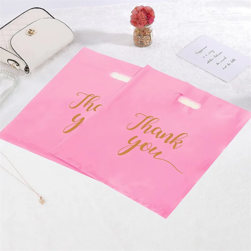 Custom Logo Die Cut EVA CPE Material Seal Bag Heat-Sealed Handle Plastic Shopping Bag Supermarket Promotion Food Secure Cartons