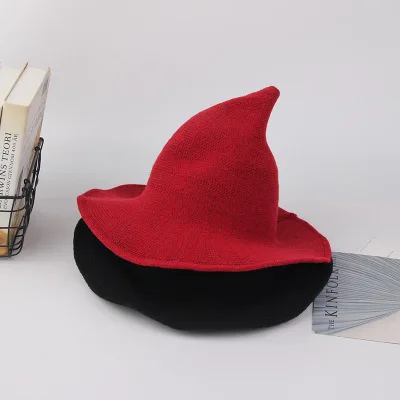 Autumn and winter Halloween creative witch hat Christmas wide brim wool hat