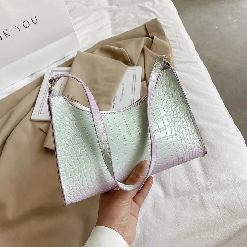 2021 fashion muticolor shoulder bag brand women  high quality pu leather handbags