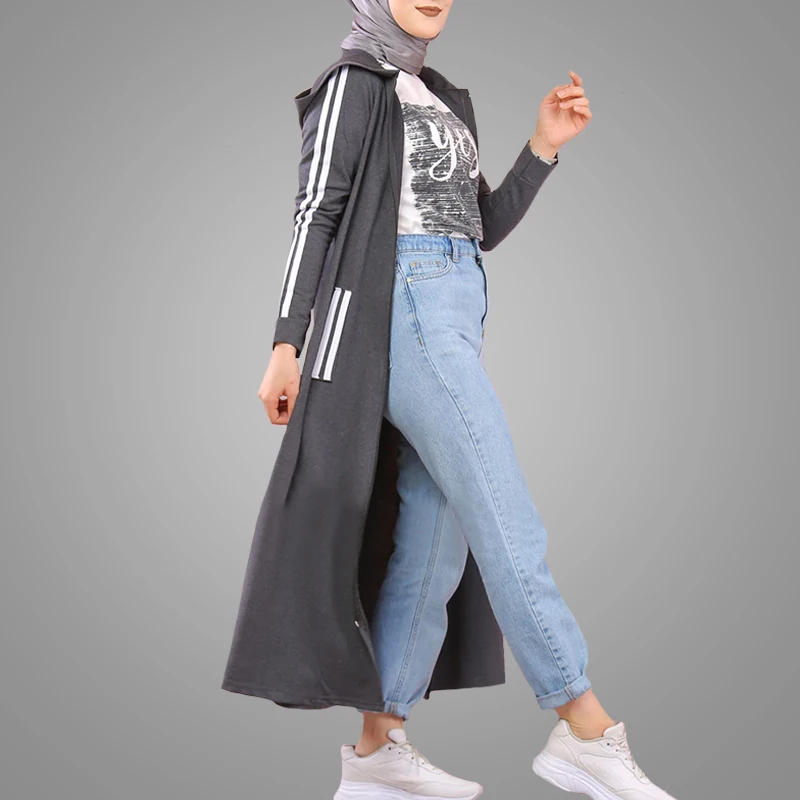 Wholesale Latest Ladies Women Dubai Arab Clothing High Quality Robe Style Long Sleeve Muslim Hoodies Abaya Online