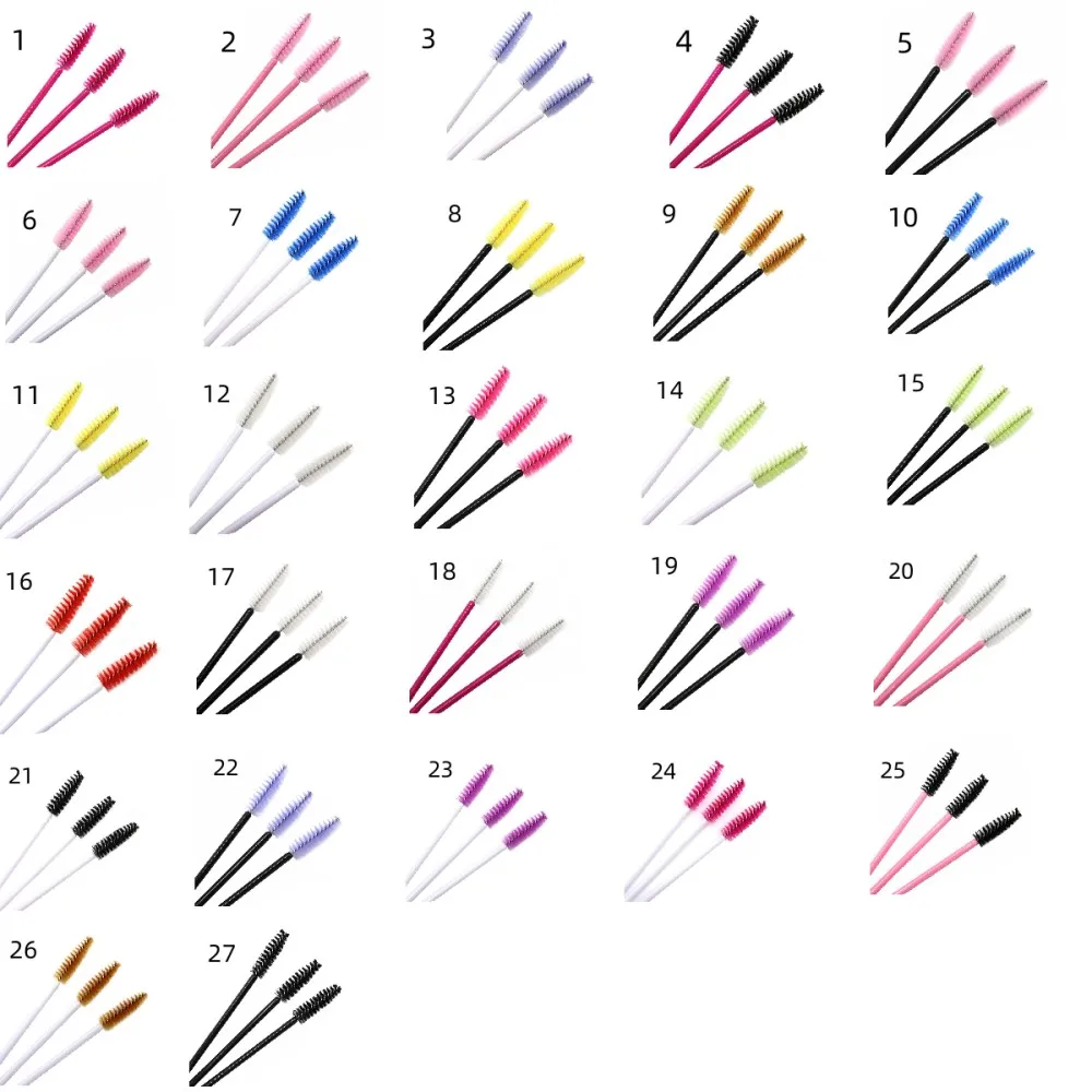 Disposable mascara wand lash cleaning brush eyelash lash extension tech supplies micro brushes lash brush and spoolies