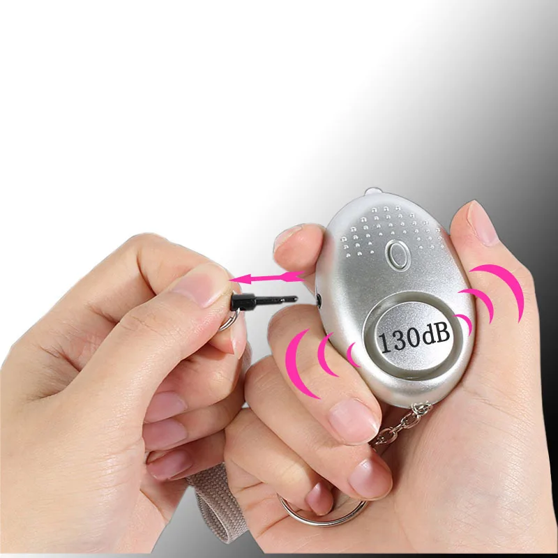 2023 best selling personal alarm with high volume anti-loss alarm LED light keychain