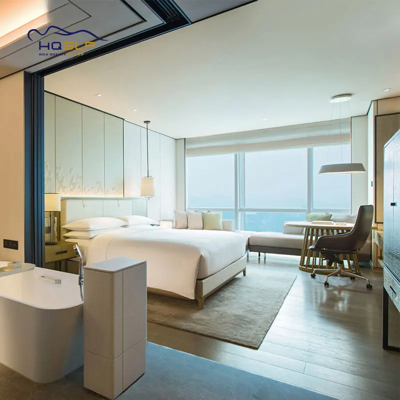 Лидер продаж, легкая роскошная мебель для отеля HQSLP 2022, последний дизайн, наборы мебели для спальни в отеле