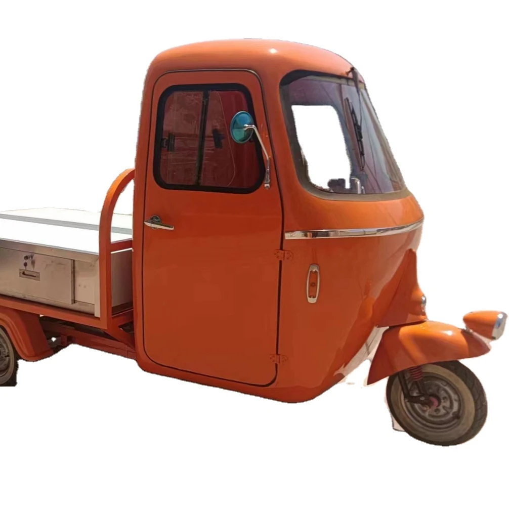 Newest Coffee Hot Dog Electric Drive Mobile Tricycle Food Truck sink trailer for sale