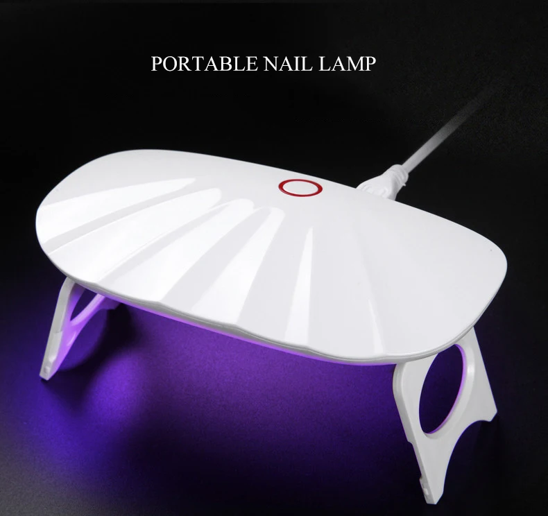 6W LED Lamp Nail Dryer White Rose Red Portable Nail Lamp for Gel Varnish Fast Dry Manicure Machine Mini USB Connector Nail Lamp