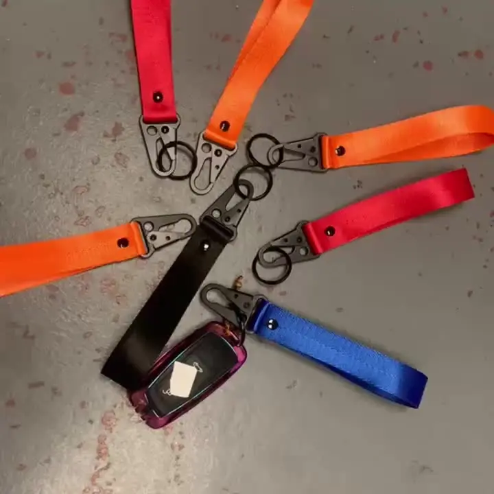 JDM Wrist Lanyard Keychain JDM Car Racing Rally Wristlet Lanyard Keychain Customized Motorcycle Eagle Beak Keychain