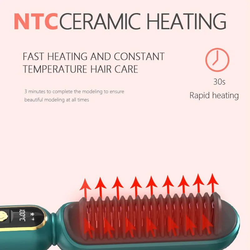 china wholesale straightener hair brush best usb wireless electric hair straightener brush