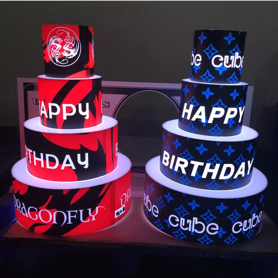 Bar Night Club Led wine  Bottle Glorifier  VIP Service led bottle display birthday cake Bottle Presenter Carrier Case