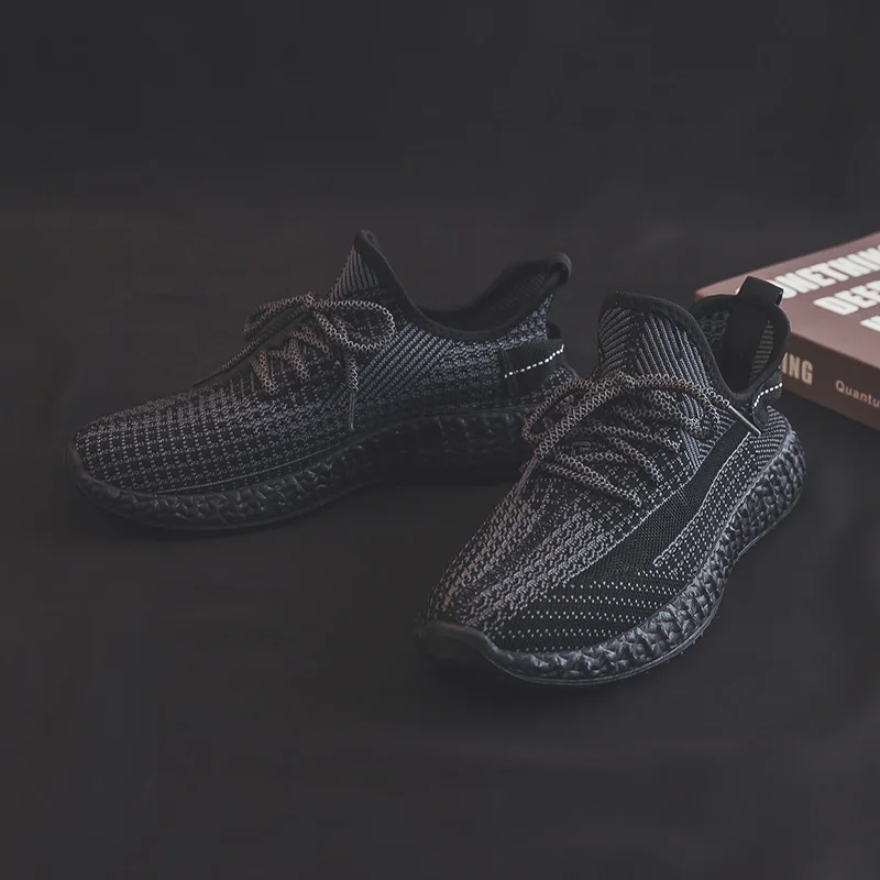 World-Win New Style Sneakers Men Brand Original Breathable Casual shoes fly knitting shoes Men Running Tennis Sports Shoes