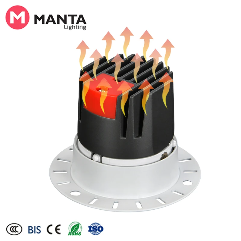 Family series round cob spot light anti glare recessed trimless spotlight 220V ceiling surface mounted 7w led spot lighting