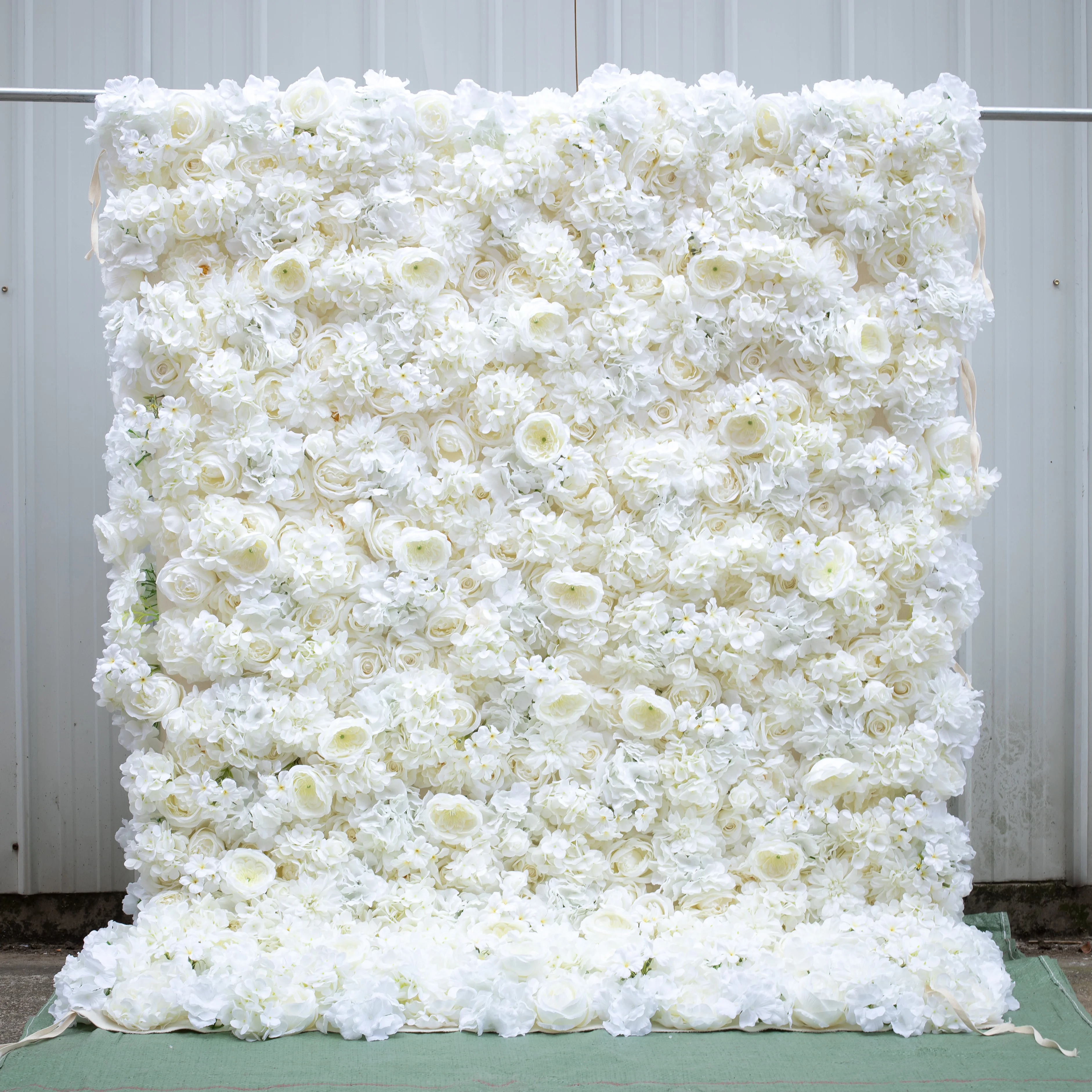 hot selling products 2024 amazon Artificial roll up silk flowers wall backdrop panels stands decor for Wedding Home Decoration
