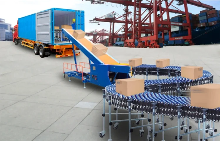 Promotional Electric Power Telescopic  Expandable Roller Conveyor For Sale