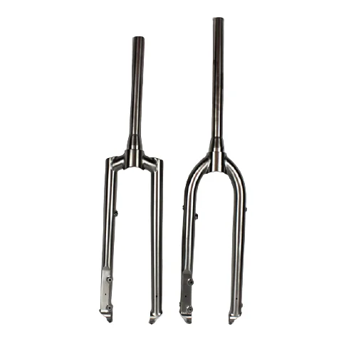 Коническая титановая вилка для горного велосипеда, сквозная ось, титановая вилка для горного велосипеда, плоское крепление, дисковый тормоз, Велосипедная вилка для гравия