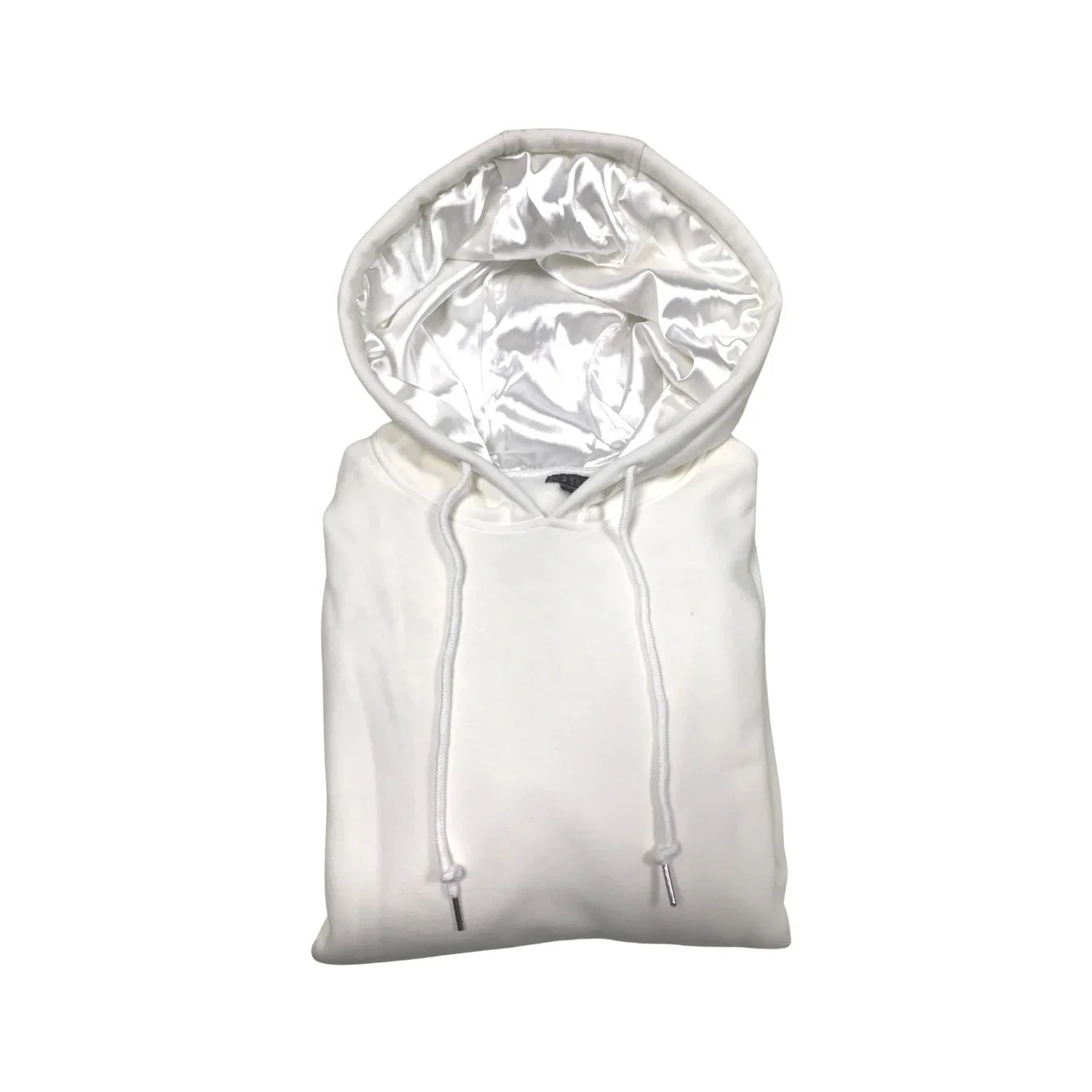 Color Block Lined Pullover Hoodie With Satin Hood Multicolor Blank Satin Lined Hoodie Gray Sweatshirt HOT SLAES