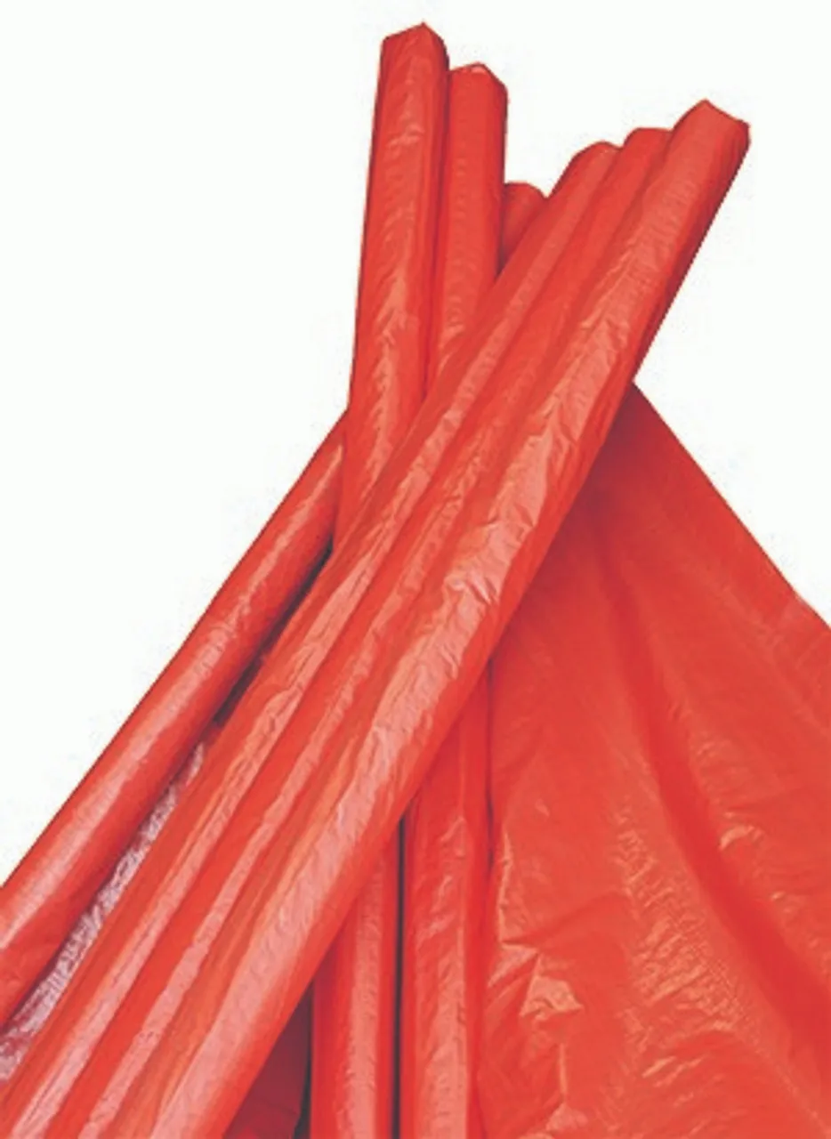 12 ft x 100 ft Orange Rip Proof Abatement Polyethylene Sheeting White POLY Sheeting