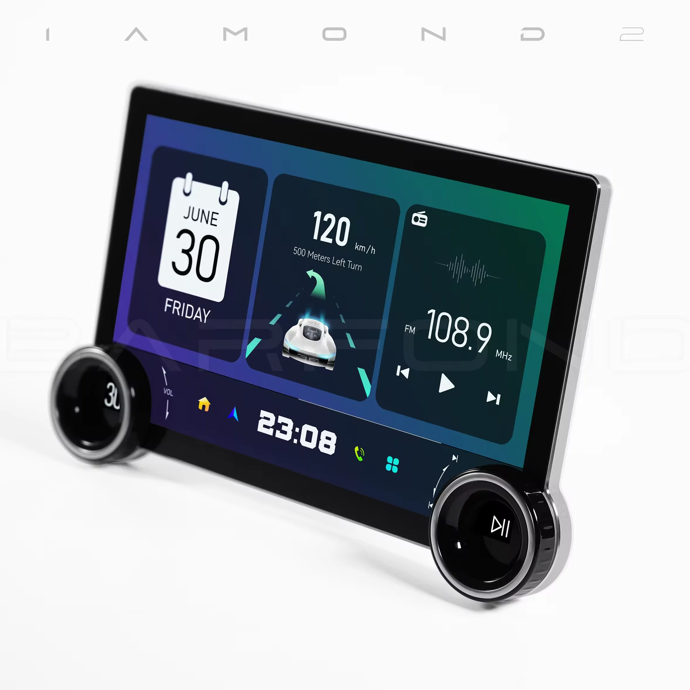 Barfond DIAMOND 2K Android 13 экран DSP RDS радио автомобильный DVD-плеер Автомобильный видео 11 5 дюймов Двойная Ручка для головного устройства хоста
