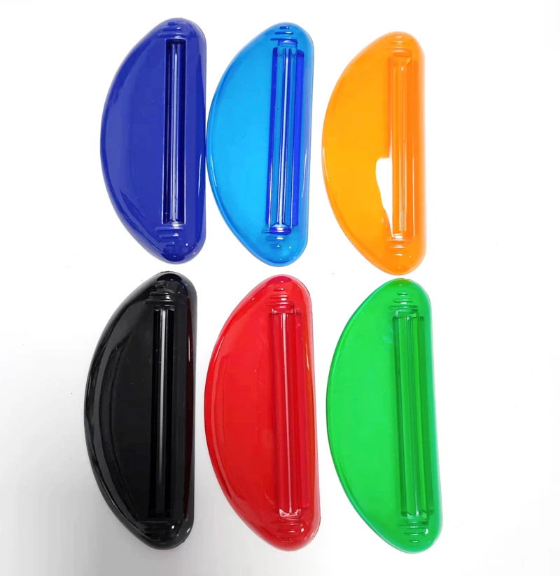 PTTS-002 Convenient Colored Mini Plastic Squeeze Ease Tube Squeezer Toothpaste Dispenser Clip  Customized logo