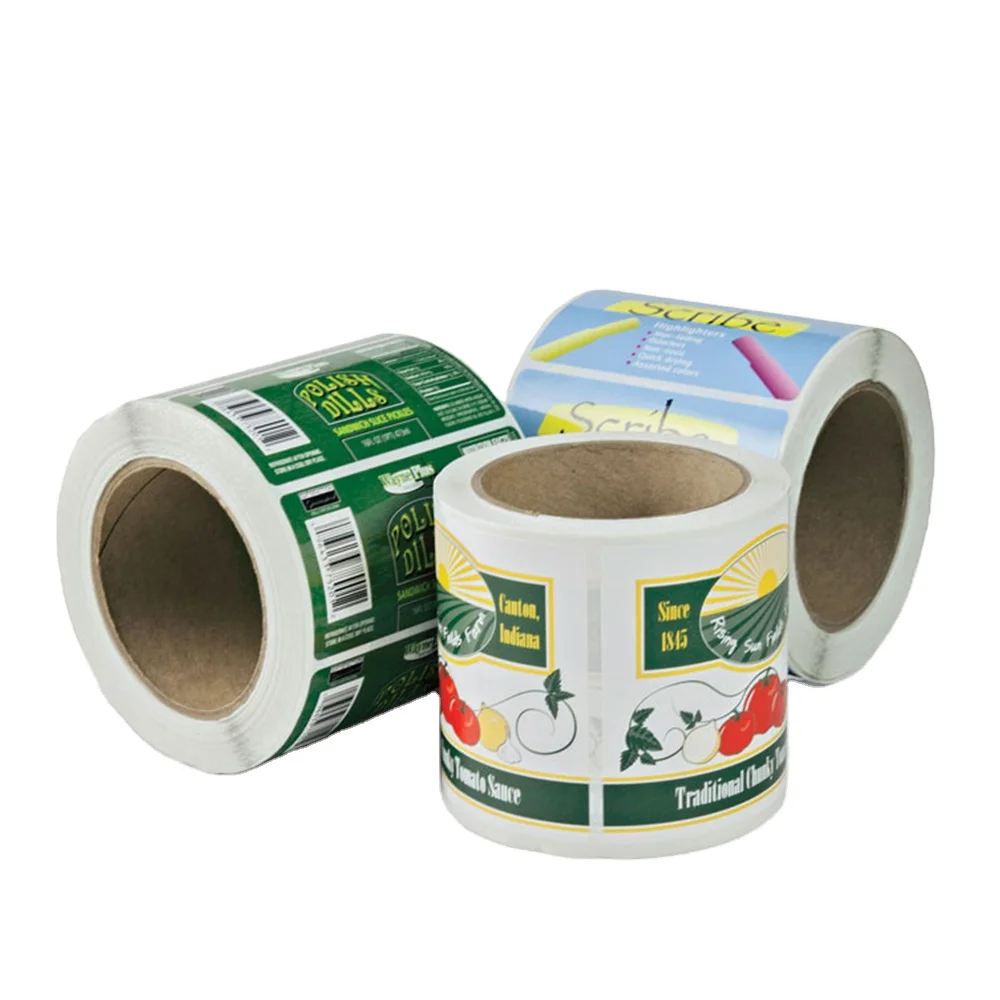 Custom printed self adhesive sticker label